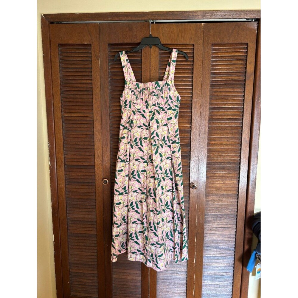 AGUA BY AGUA BENDITA Hortensia Midi Floral Dress Gardenias Rosa 9648 Size: M - Picture 3 of 9
